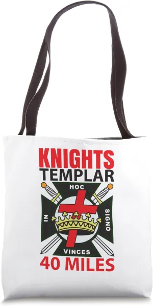 Knights Templar 40 Miles Masonic York Rite Mason Green Tote Bag