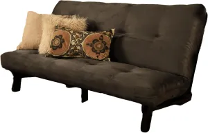 Kodiak Furniture Cotton and Foam Full-Size Futon 7" Mattress in Suede Gray-Frame Not Included