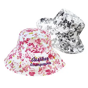 Ladies Wide Brim Flower Cap