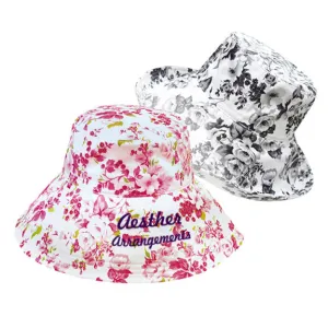 Ladies Wide Brim Flower Cap