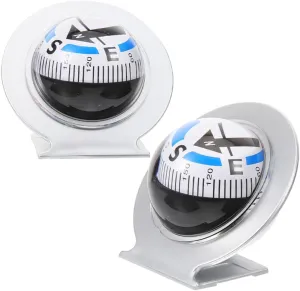 Large Car Compass Ball Vehicle Navigation Companion Durable for Camping Driving 2 Pcs Set