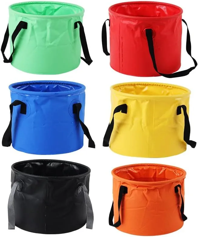 Large Outdoor Camping Folding Bucket Washing Collapsible Water 10L/20L/30L (Blue,10L)