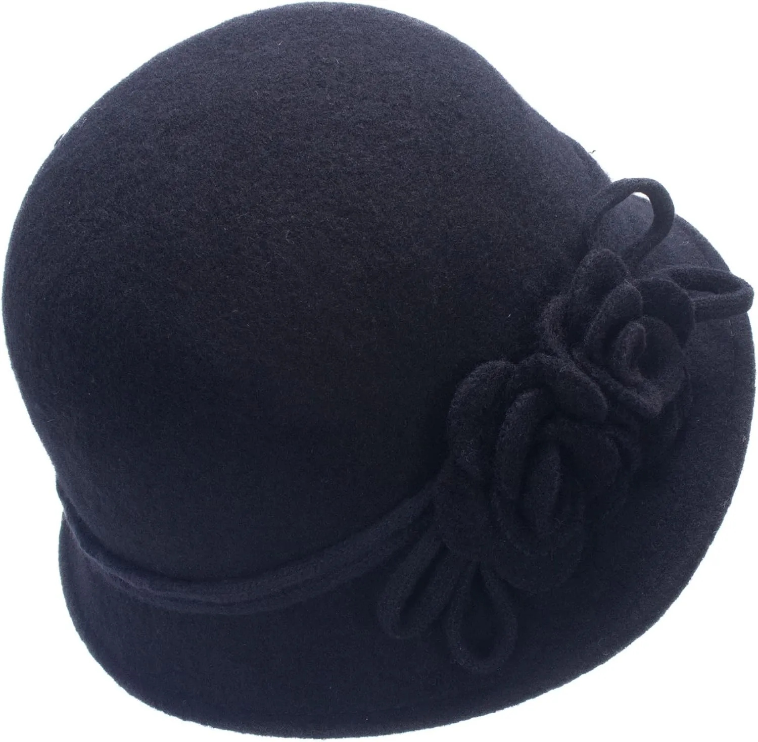 Lawliet Womens Retro Collapsible Soft Knit Wool Cloche Hat Bucket Flower A466