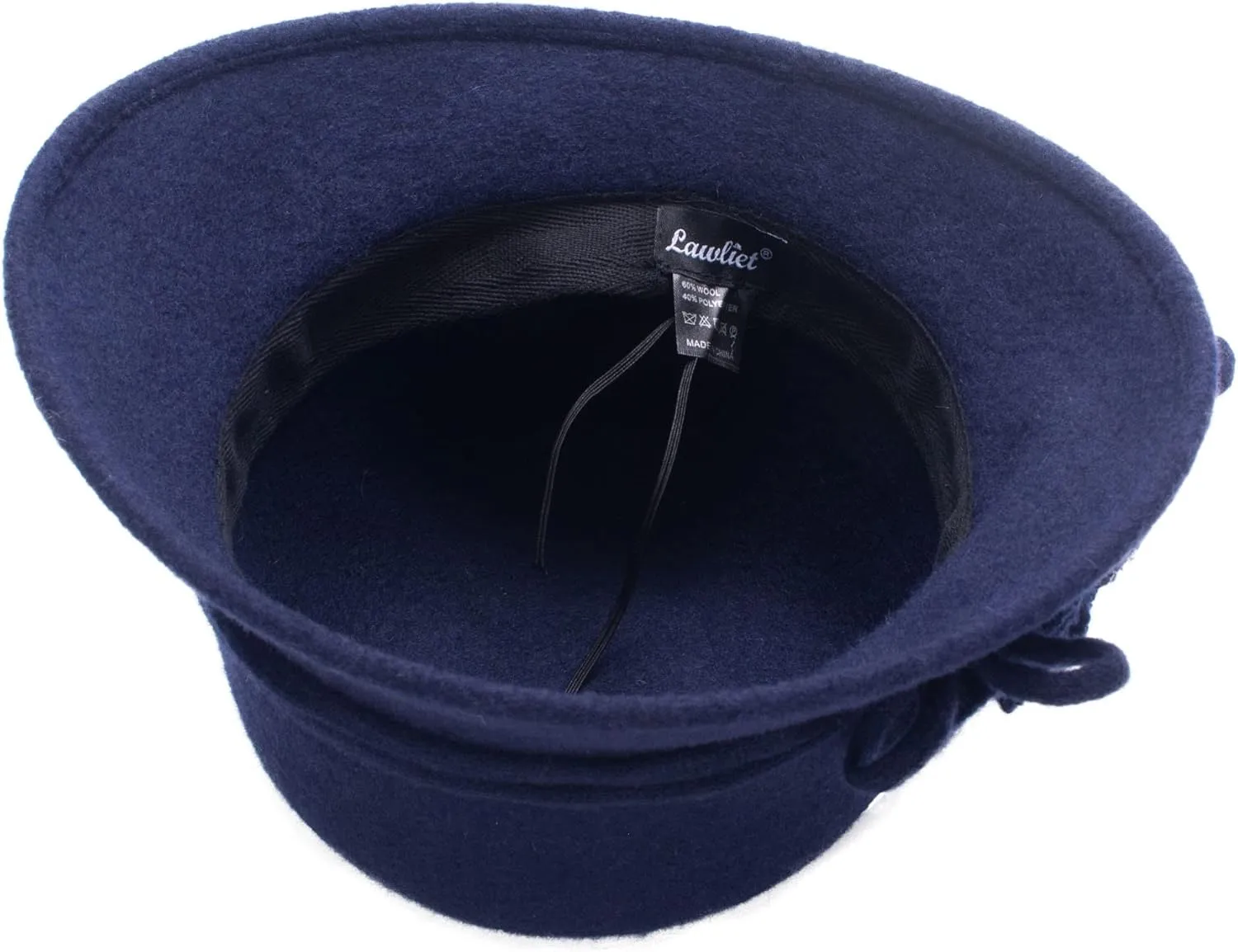 Lawliet Womens Retro Collapsible Soft Knit Wool Cloche Hat Bucket Flower A466