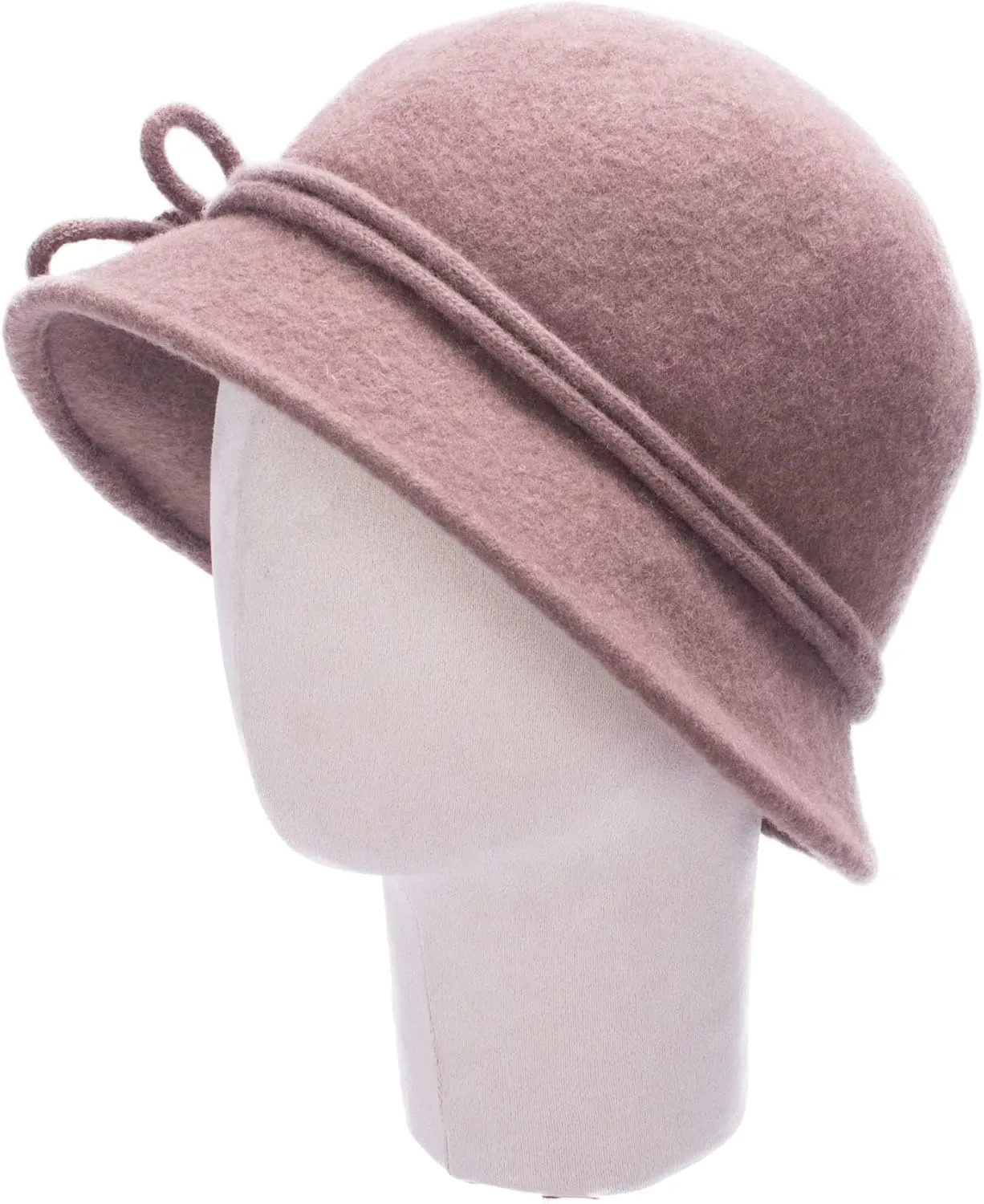 Lawliet Womens Retro Collapsible Soft Knit Wool Cloche Hat Bucket Flower A466