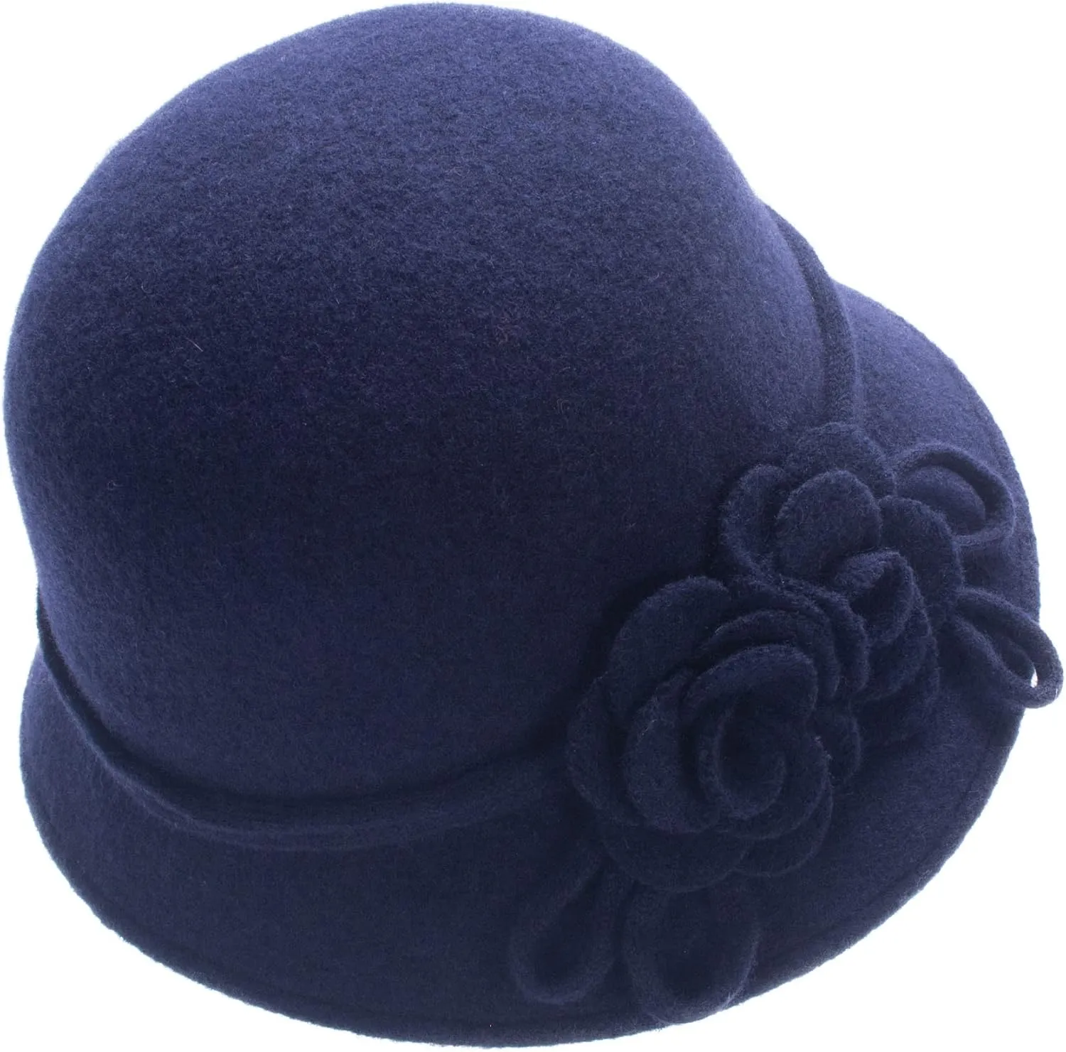 Lawliet Womens Retro Collapsible Soft Knit Wool Cloche Hat Bucket Flower A466