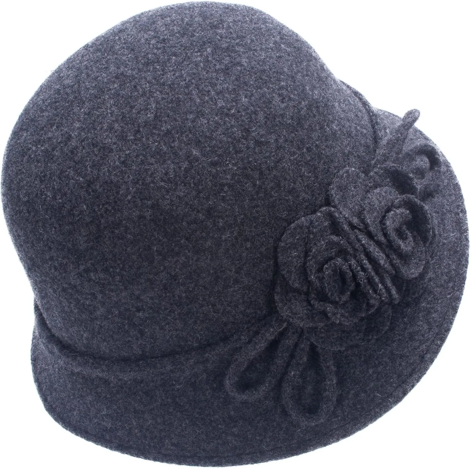 Lawliet Womens Retro Collapsible Soft Knit Wool Cloche Hat Bucket Flower A466