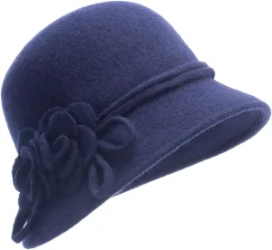 Lawliet Womens Retro Collapsible Soft Knit Wool Cloche Hat Bucket Flower A466