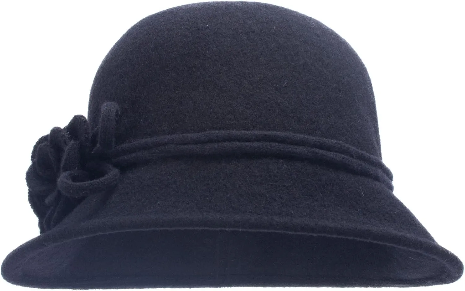 Lawliet Womens Retro Collapsible Soft Knit Wool Cloche Hat Bucket Flower A466