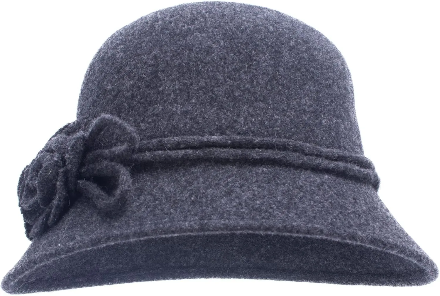 Lawliet Womens Retro Collapsible Soft Knit Wool Cloche Hat Bucket Flower A466