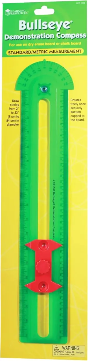 Learning Resources Bullseye Demonstration Compass, Standard/Metric Measurement (LER1508)