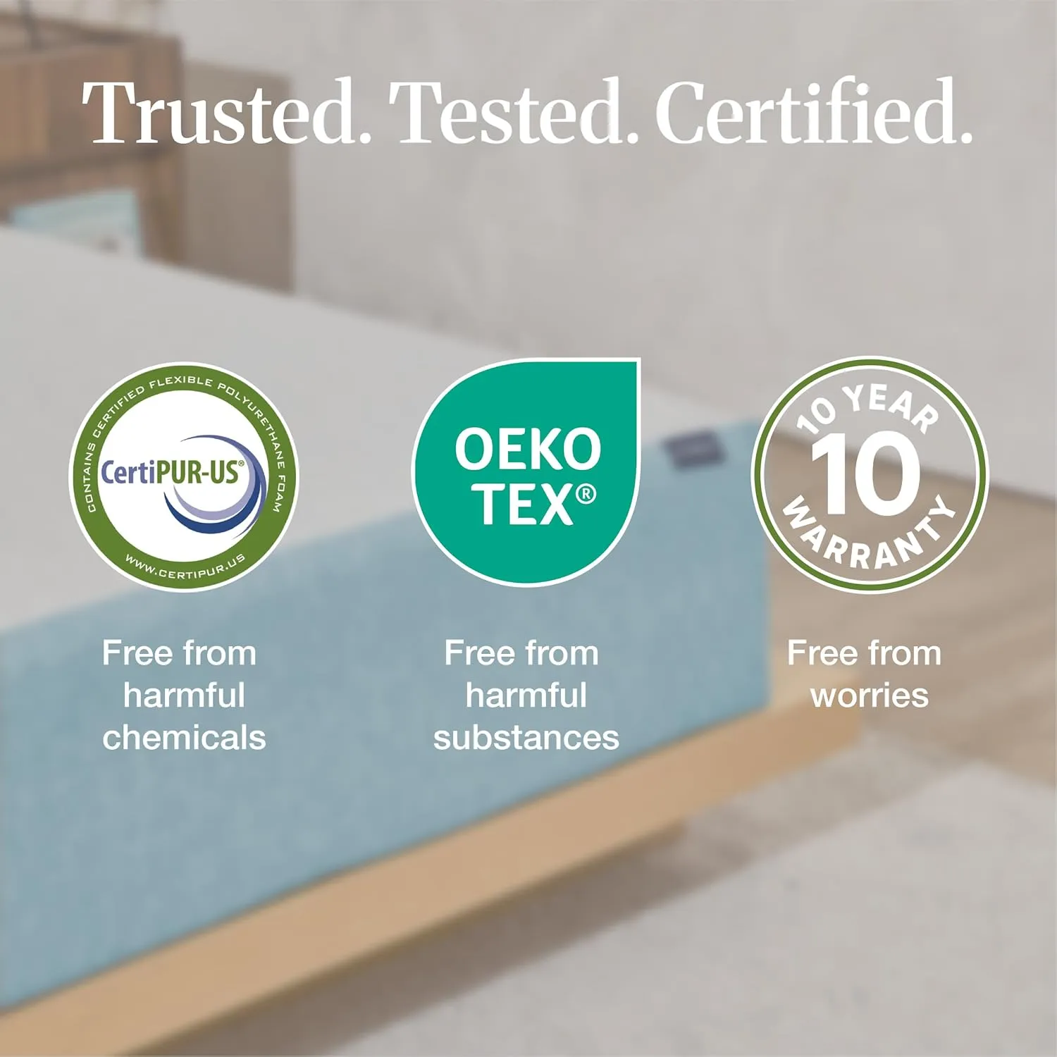 LIFEMENT, Basic Copper Infused Cooling Gel Memory Foam Mattress, Medium Firm, Fiberglass Free, Pressure Relief, Safe & Certified Foams&Cover (Blue/Gray, Full, 6, Inches)