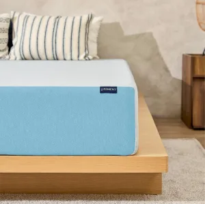 LIFEMENT, Basic Copper Infused Cooling Gel Memory Foam Mattress, Medium Firm, Fiberglass Free, Pressure Relief, Safe & Certified Foams&Cover (Blue/Gray, Full, 6, Inches)