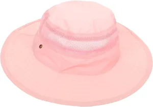 LIFKOME 3pcs Seaside Sun Hat for Boys and Girls Mesh Bucket Hat Sun Protection Unisex and Comfortable for Outdoor Pink