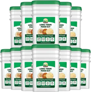 Long Term Food Supply Kit | 75g  Daily Protein & 1,800  Calories Per Day | Premium Survival Food 25 Year Shelf Life | Prepper Supplies Freeze Dried Meals