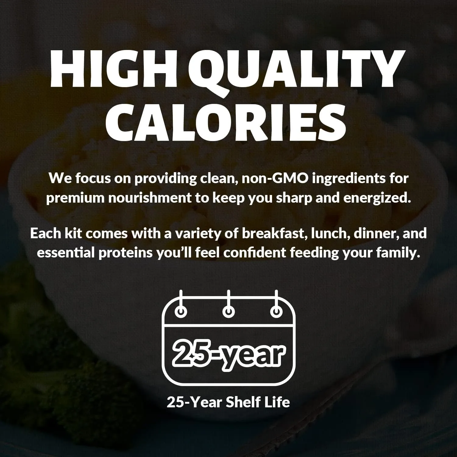 Long Term Food Supply Kit | 75g  Daily Protein & 1,800  Calories Per Day | Premium Survival Food 25 Year Shelf Life | Prepper Supplies Freeze Dried Meals