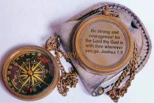 Lord is My Guide Brass Compass Gift Brass Antique Pocket Compasses Small Engraved Compass for Men Women Husband Son him Grandson Kids Bulk Hiking Survival Camping Backpacking Birthday Gifts