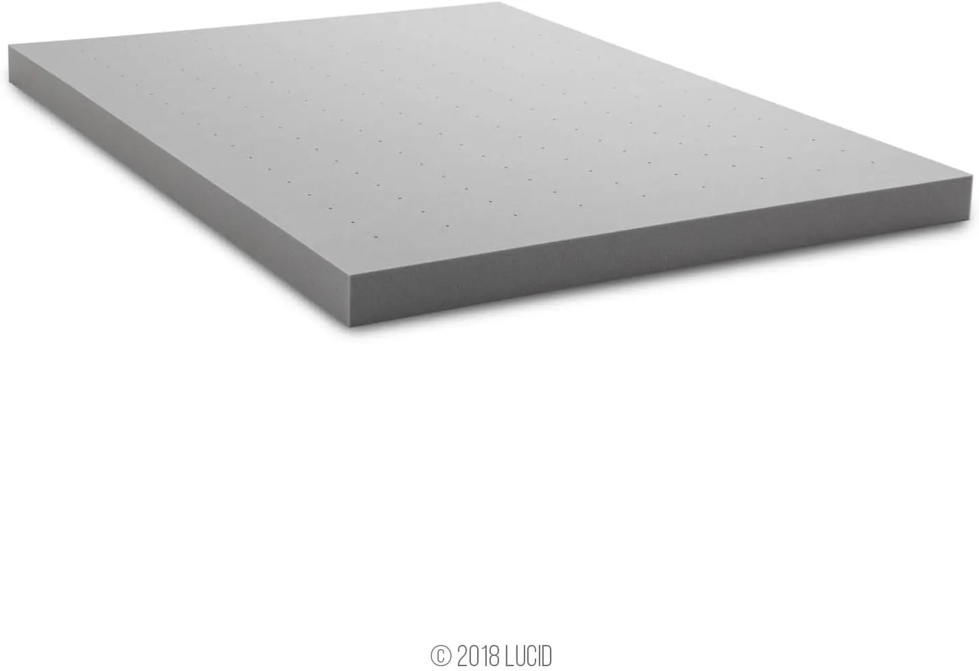 Lucid 4 Inch Mattress Topper King – Memory Foam – Bamboo Charcoal Infusion – Cooling Ventilation – Hypoallergenic – CertiPur Certified Foam