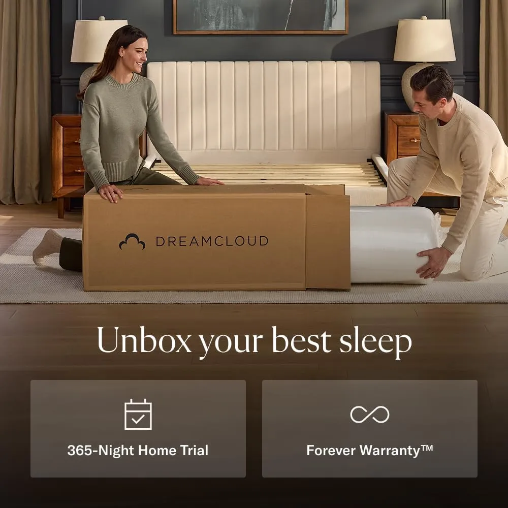 Luxe 14" King Mattress - Luxury Hybrid Gel Memory Foam (New Version) - 365 Night Trial - Fiberglass Free - Forever Warranty - Mattress in a Box - CertiPUR-US® Certified
