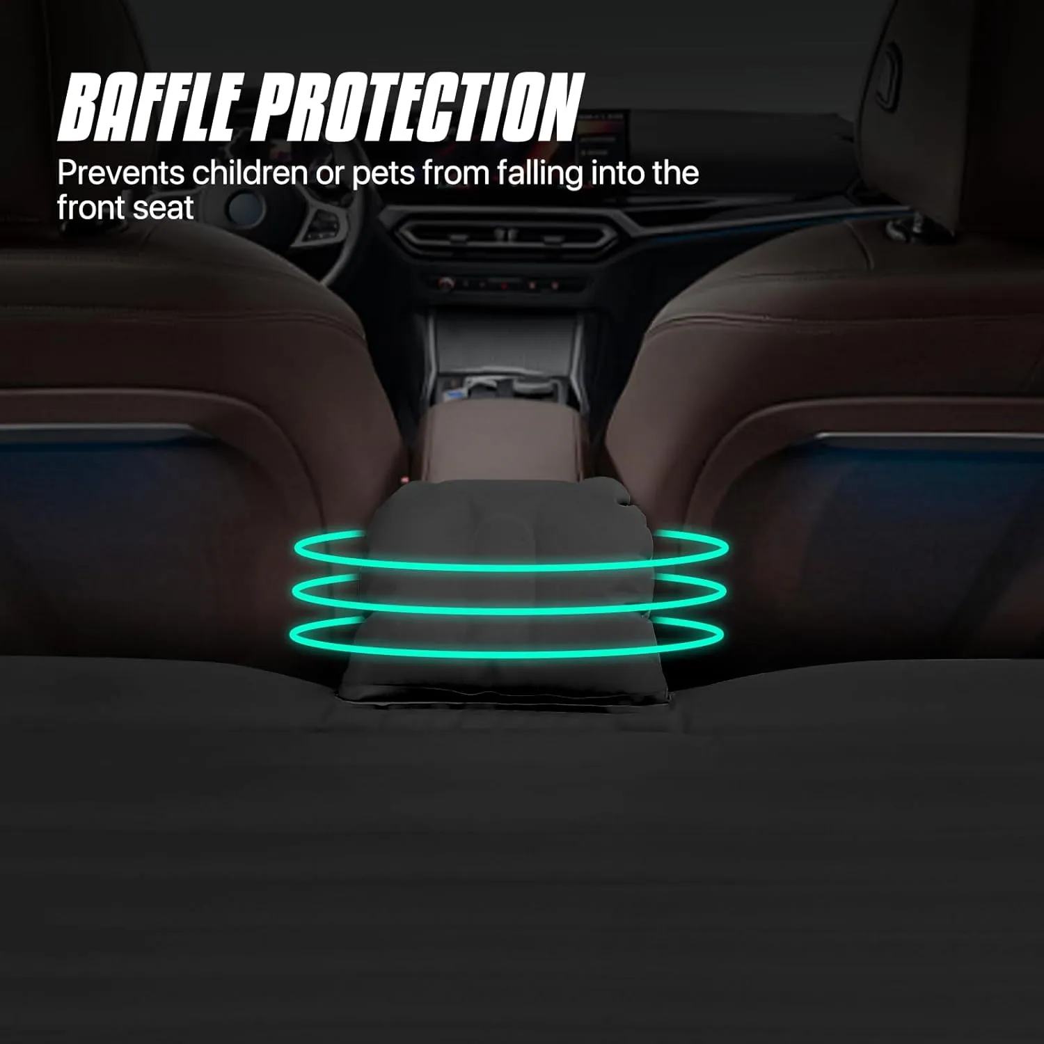 MADOG Inflatable Car Bed, Portable Foldable SUV Air Mattress for Home Car Travel Camping, Car Bed Backseat Load Up to 440 lbs, Black