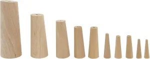 MARINE CITY Boat Emergency Durable Tapered Soft Conical Thru-Hull Wood Simple Design 7 Different Sizes Plugs Kit Drain Stopper Easy Use for Boats, Yachts, Marines, Ships (Pack of 10)