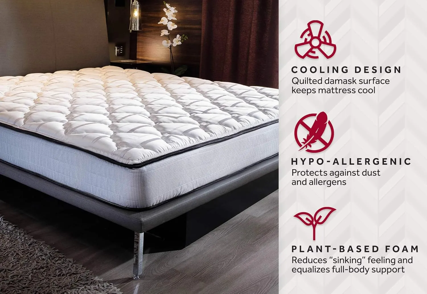 Marriott Hotel Collection Queen Mattress & Box Spring Set - Medium Firm Cooling Foam Bed - Premium Comfort & Back Support for Restful Sleep