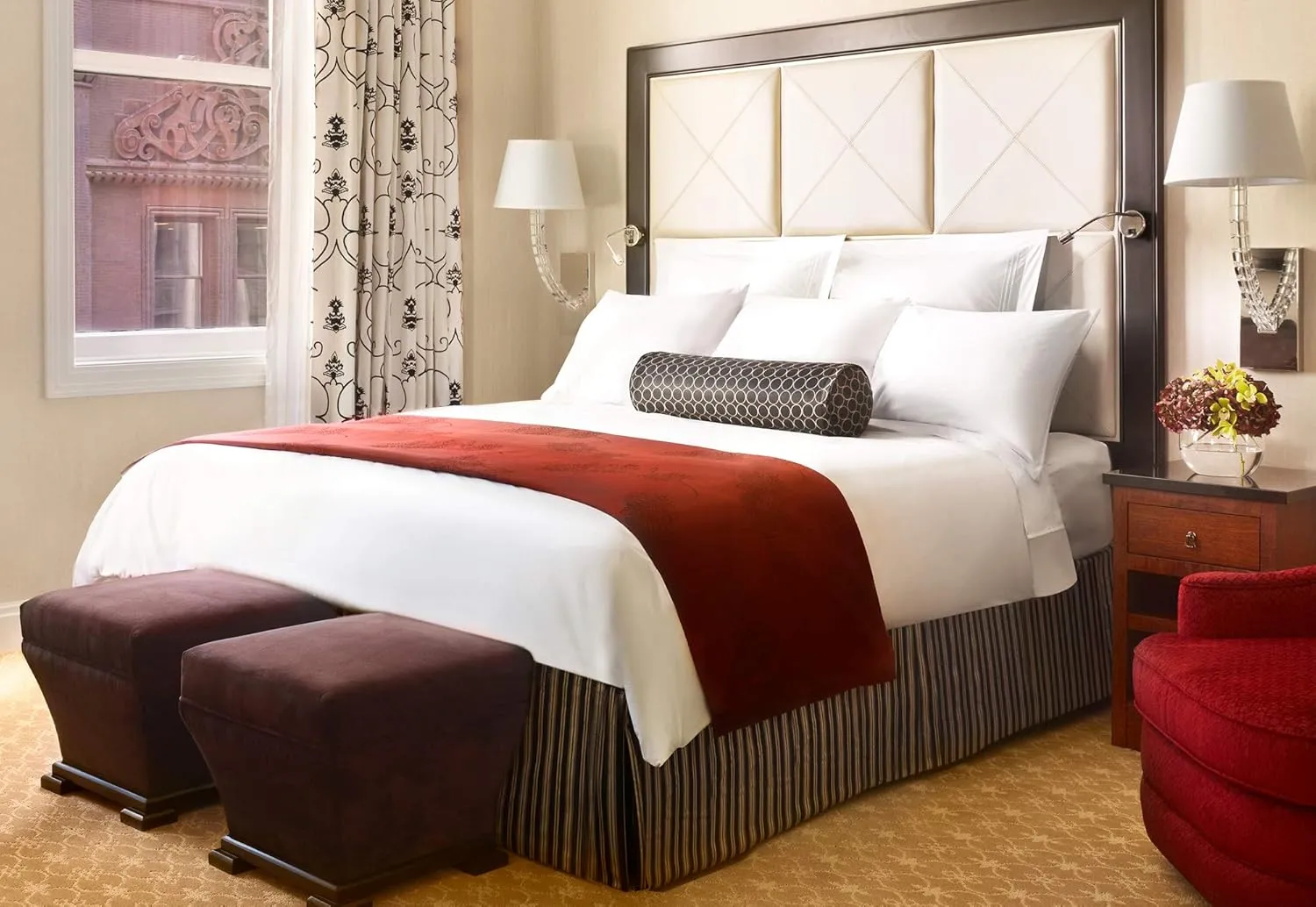 Marriott Hotel Collection Queen Mattress & Box Spring Set - Medium Firm Cooling Foam Bed - Premium Comfort & Back Support for Restful Sleep