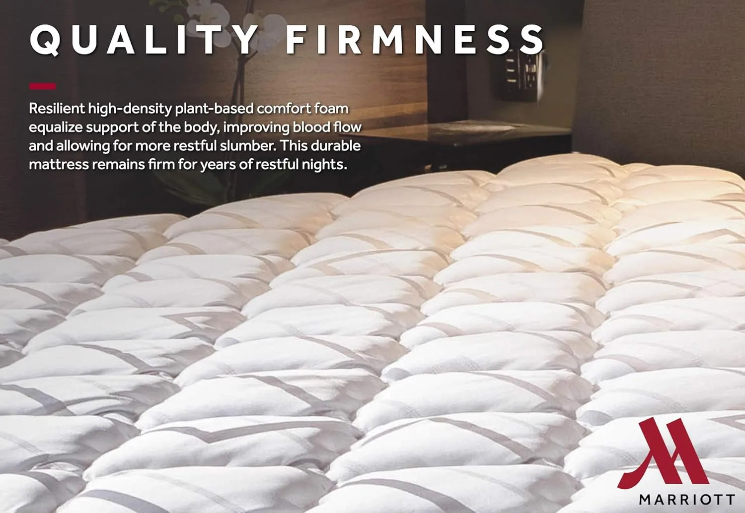 Marriott Hotel Collection Queen Mattress & Box Spring Set - Medium Firm Cooling Foam Bed - Premium Comfort & Back Support for Restful Sleep