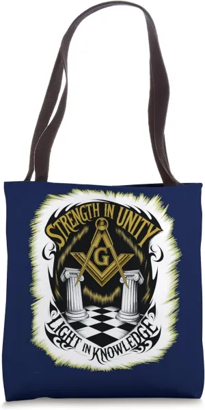 Masonic symbol with " light in knowledge " , freemason S&C Tote Bag