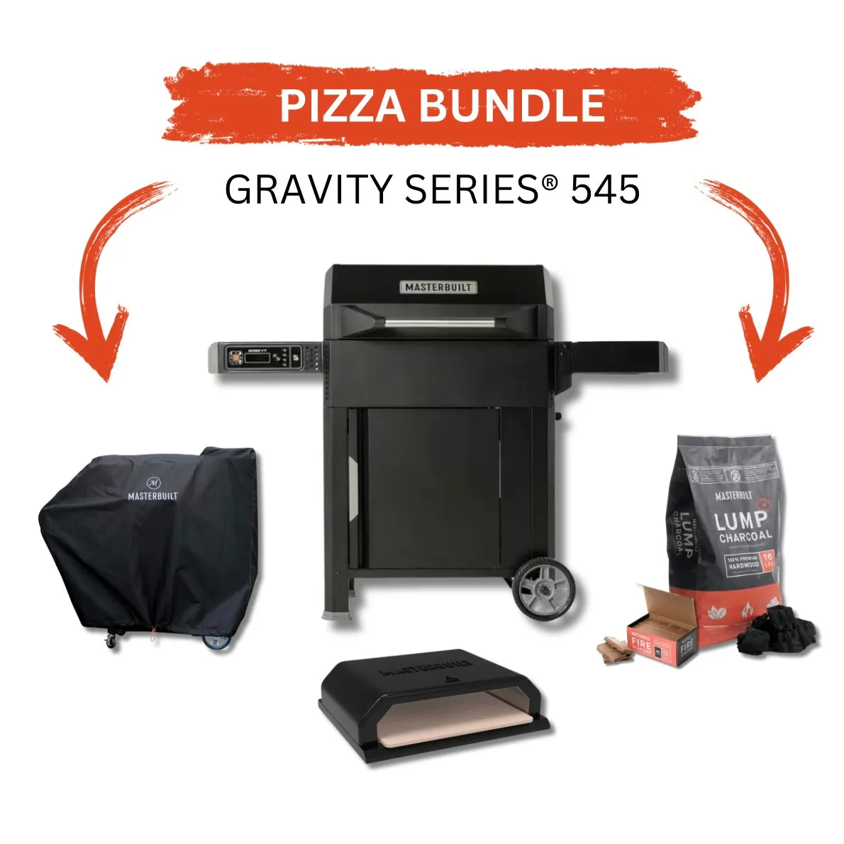 Masterbuilt AutoIgnite Series 545 Digital Charcoal Grill   Smoker Bundle - MB20041124