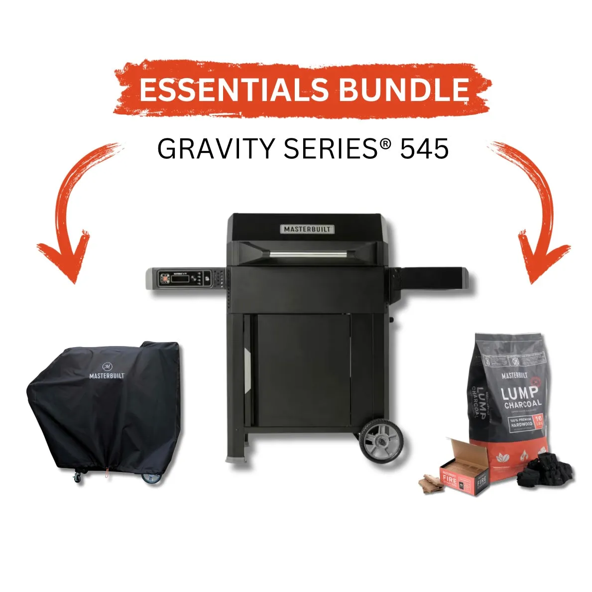 Masterbuilt AutoIgnite Series 545 Digital Charcoal Grill   Smoker Bundle - MB20041124