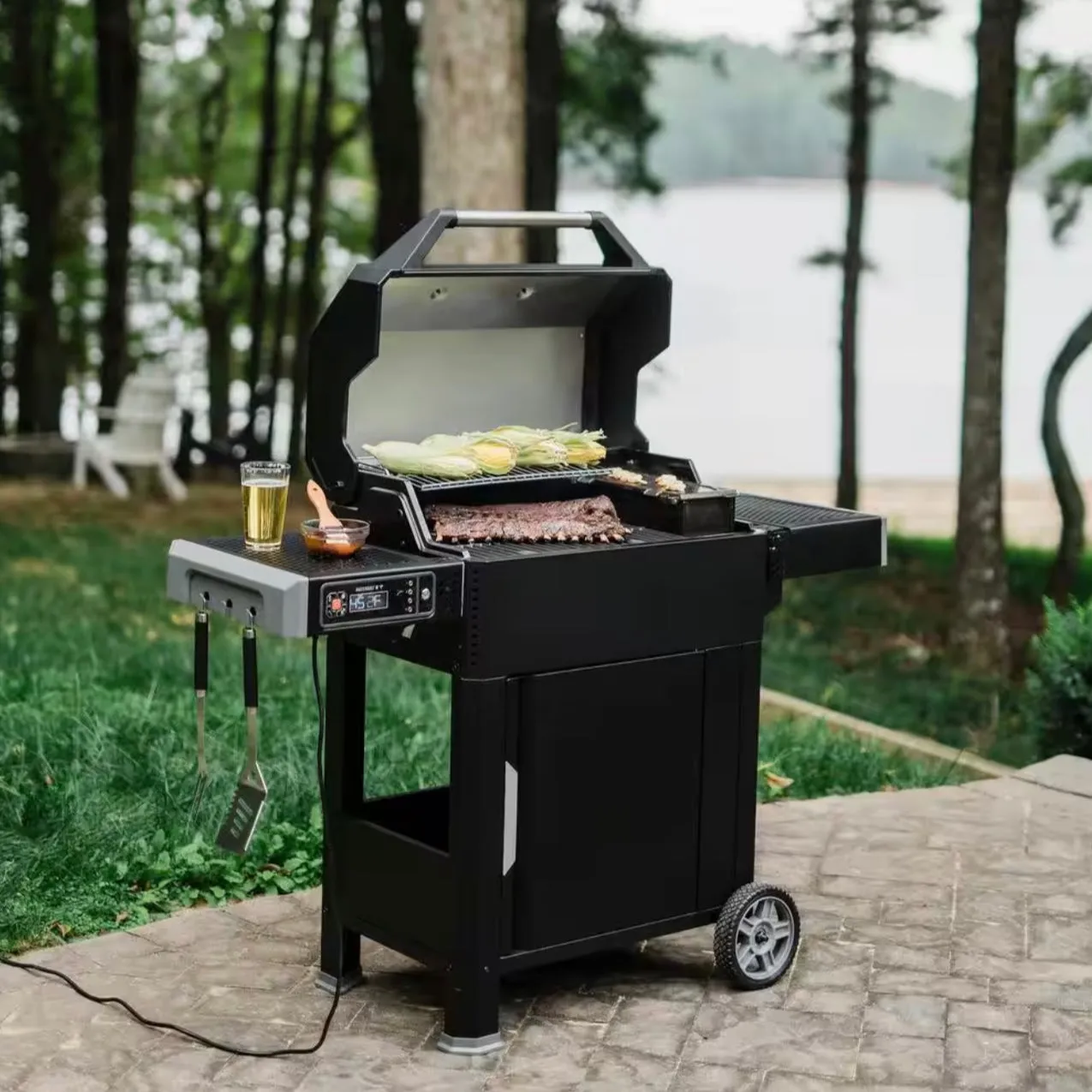 Masterbuilt AutoIgnite Series 545 Digital Charcoal Grill   Smoker Bundle - MB20041124