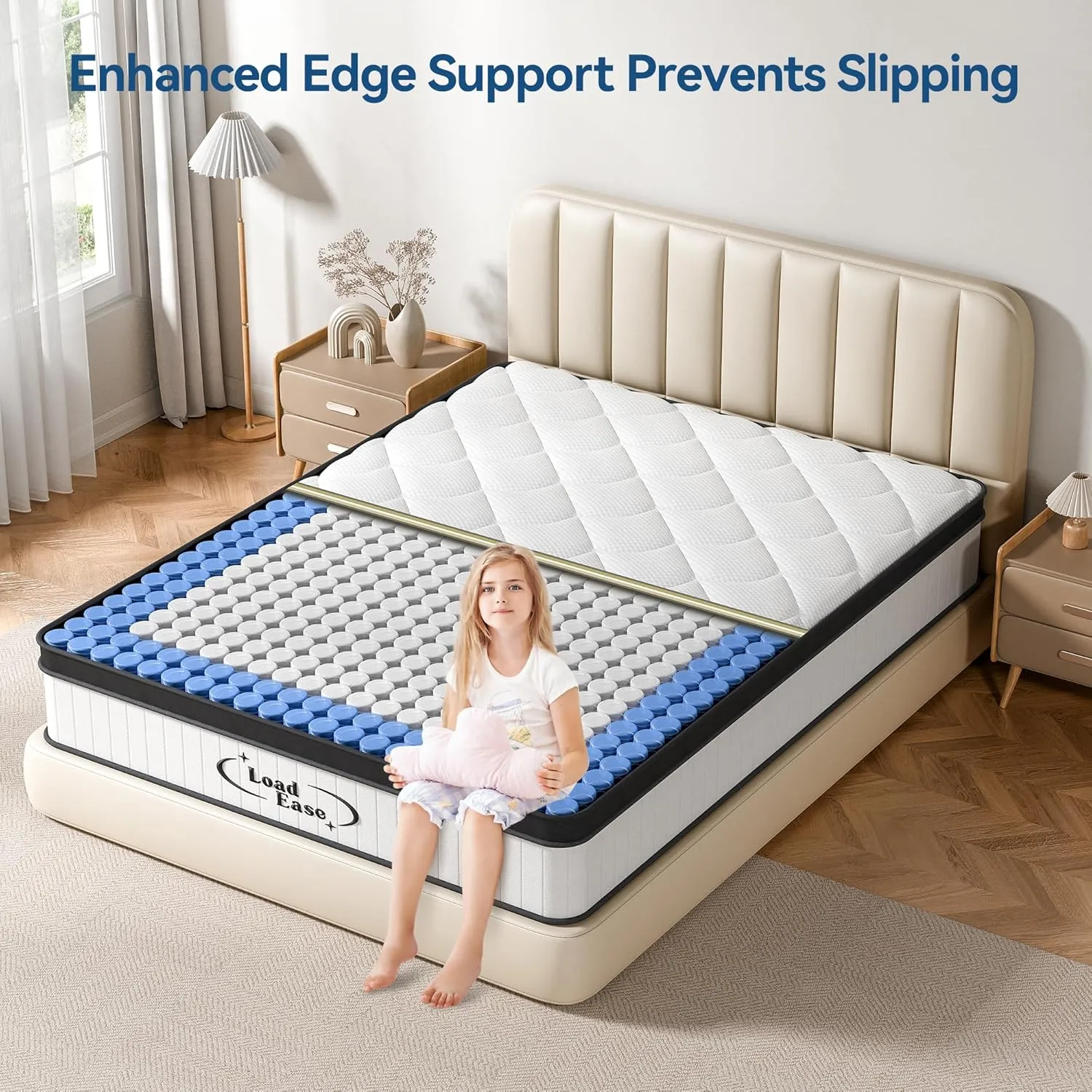 Mattress Queen Size, 12 Inch Queen Hybrid Mattress in a Box, Medium Firm Memory Foam & Individually Wrapped Pocket Springs for Pain Relief, Motion Isolation, CertiPUR-US Certified