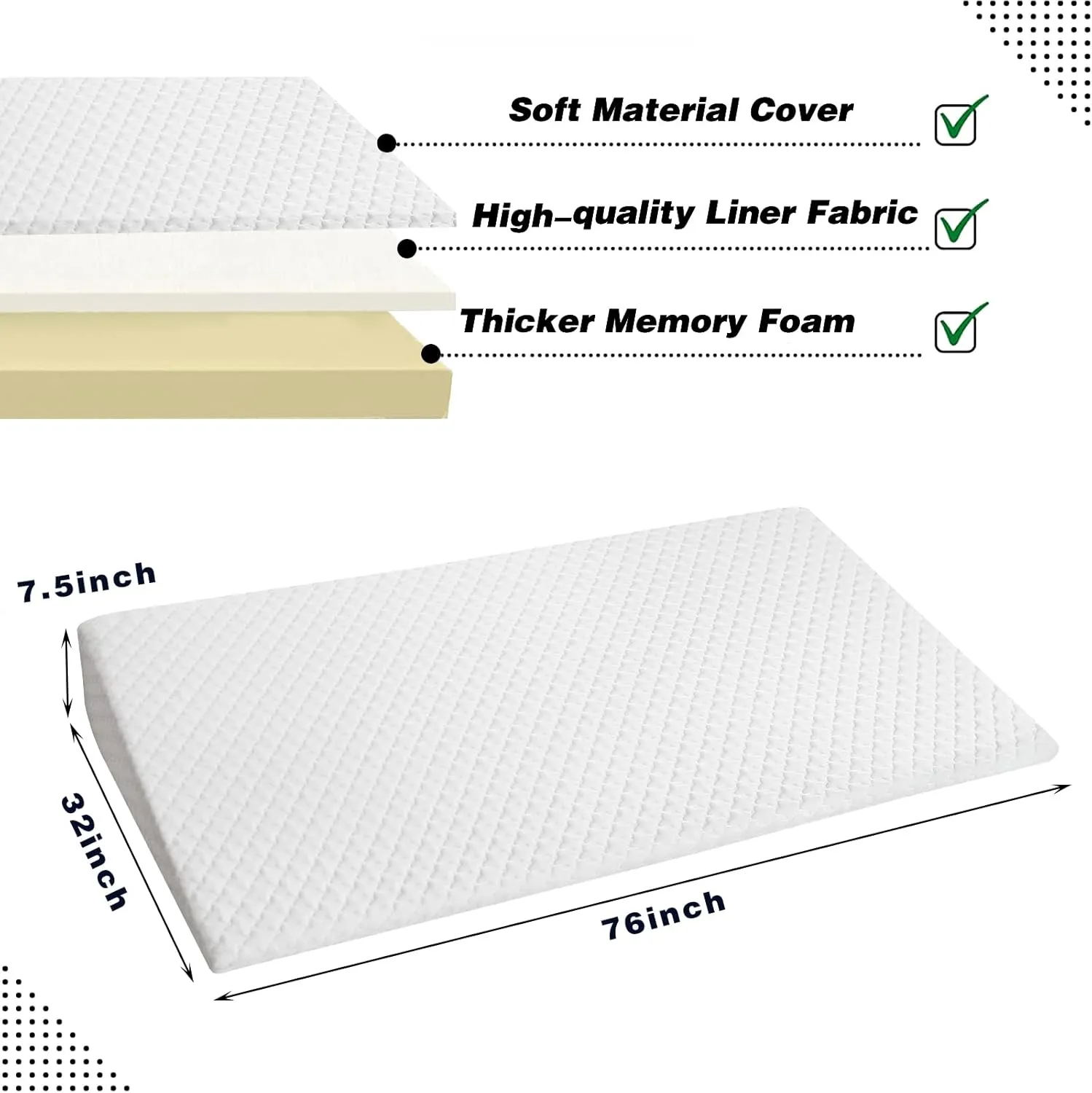 MeMoreCool Mattress Wedge Lifter, Wedge Bed, Mattress Riser, Bed Wedge Under Mattress, Bed Wedge Acid Reflux, King Bed Wedge, Mattress Elevator Wedge