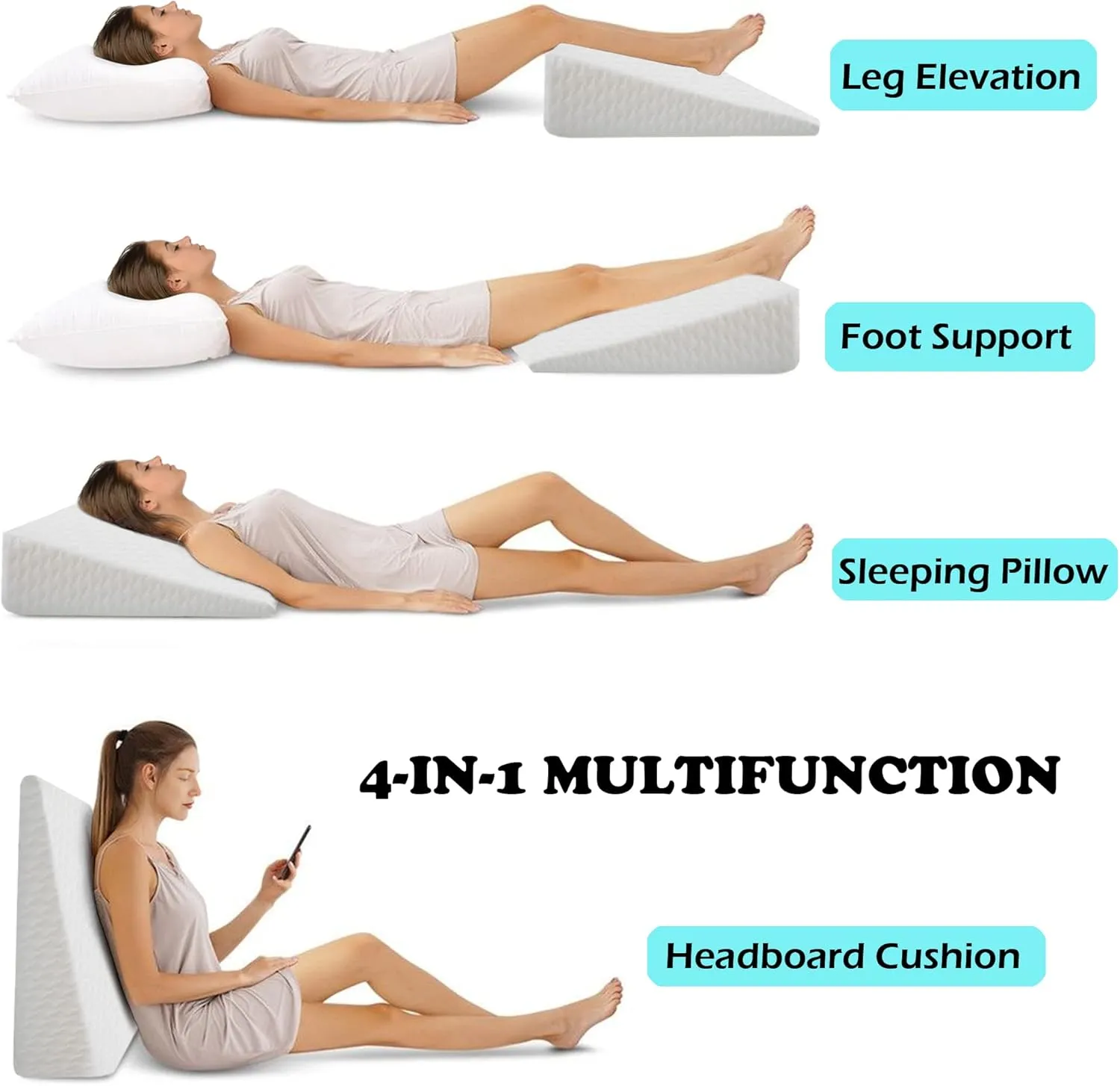 MeMoreCool Mattress Wedge Lifter, Wedge Bed, Mattress Riser, Bed Wedge Under Mattress, Bed Wedge Acid Reflux, King Bed Wedge, Mattress Elevator Wedge