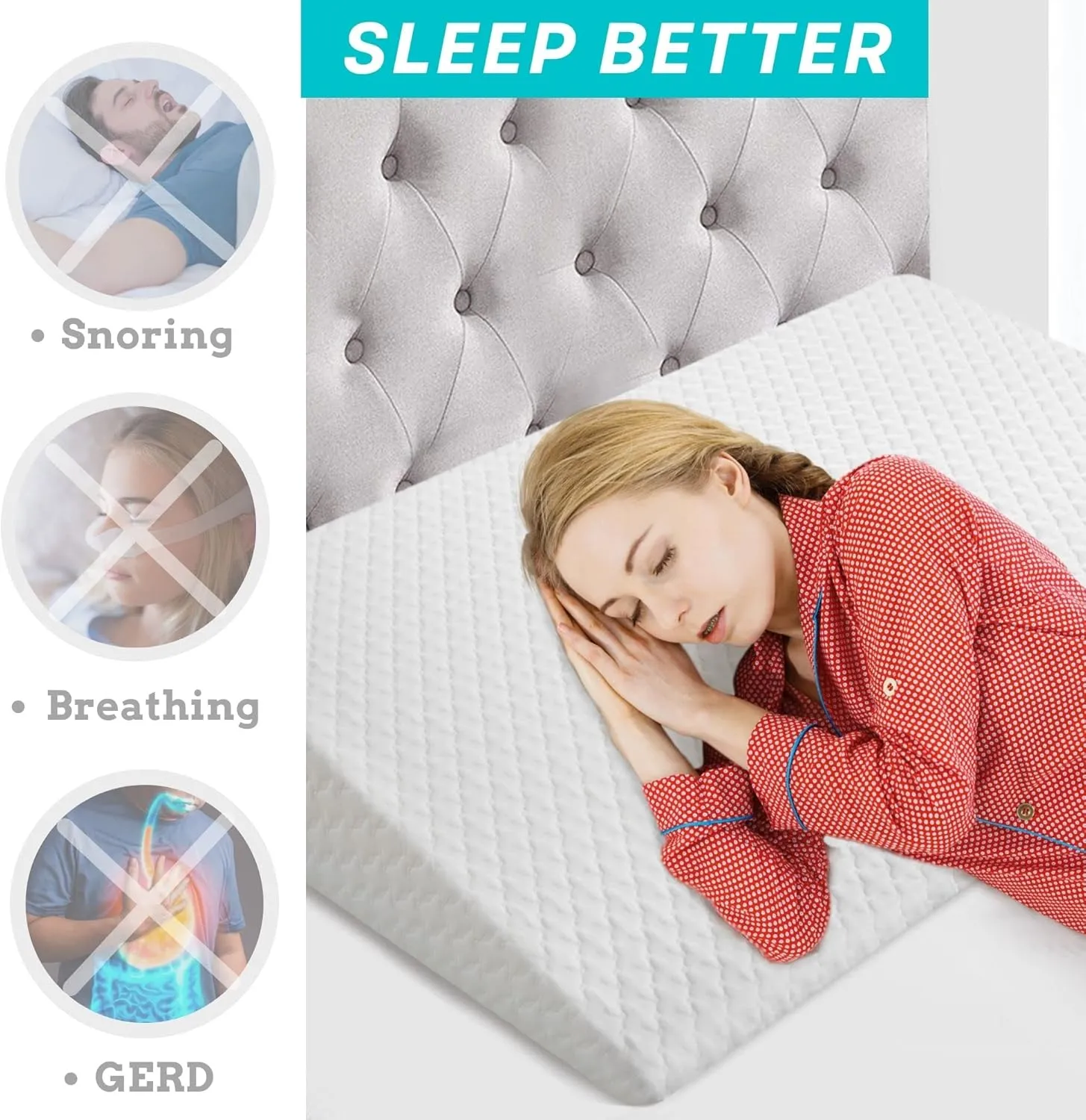 MeMoreCool Mattress Wedge Lifter, Wedge Bed, Mattress Riser, Bed Wedge Under Mattress, Bed Wedge Acid Reflux, King Bed Wedge, Mattress Elevator Wedge