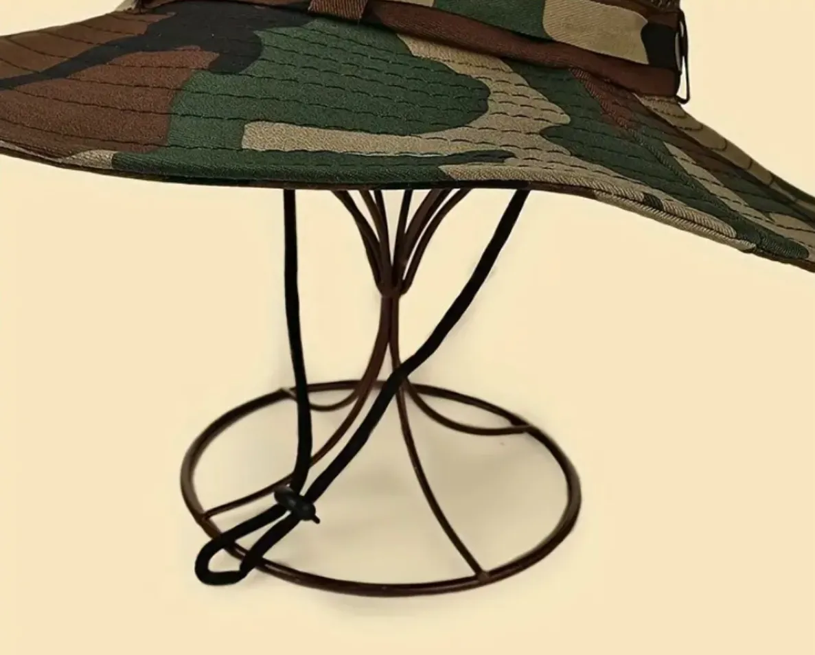 Men Adjustable Outdoor Camouflage Bucket Hat