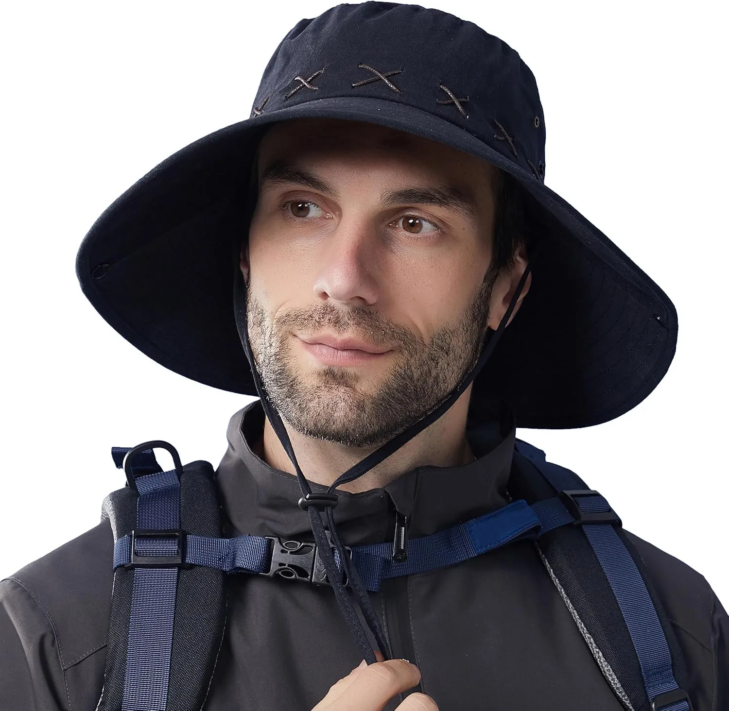 Men Sun Hat Summer UV Protection Wide Brim Bucket Hats Packable Boonie Cap for Fishing Hiking Gardening Safari Beach