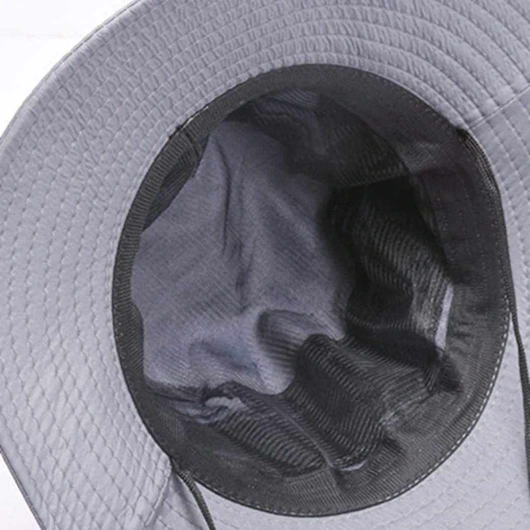 Men Women Fishing Hat Quick Dry Breathable Mesh Sun Hat Outdoor UV Protection Beach Boonie Hat Adjustable Bucket Cap