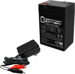 Mighty Max Battery 6V 4.5AH Battery for Moultrie Directional Feeder Kit   6V Charger