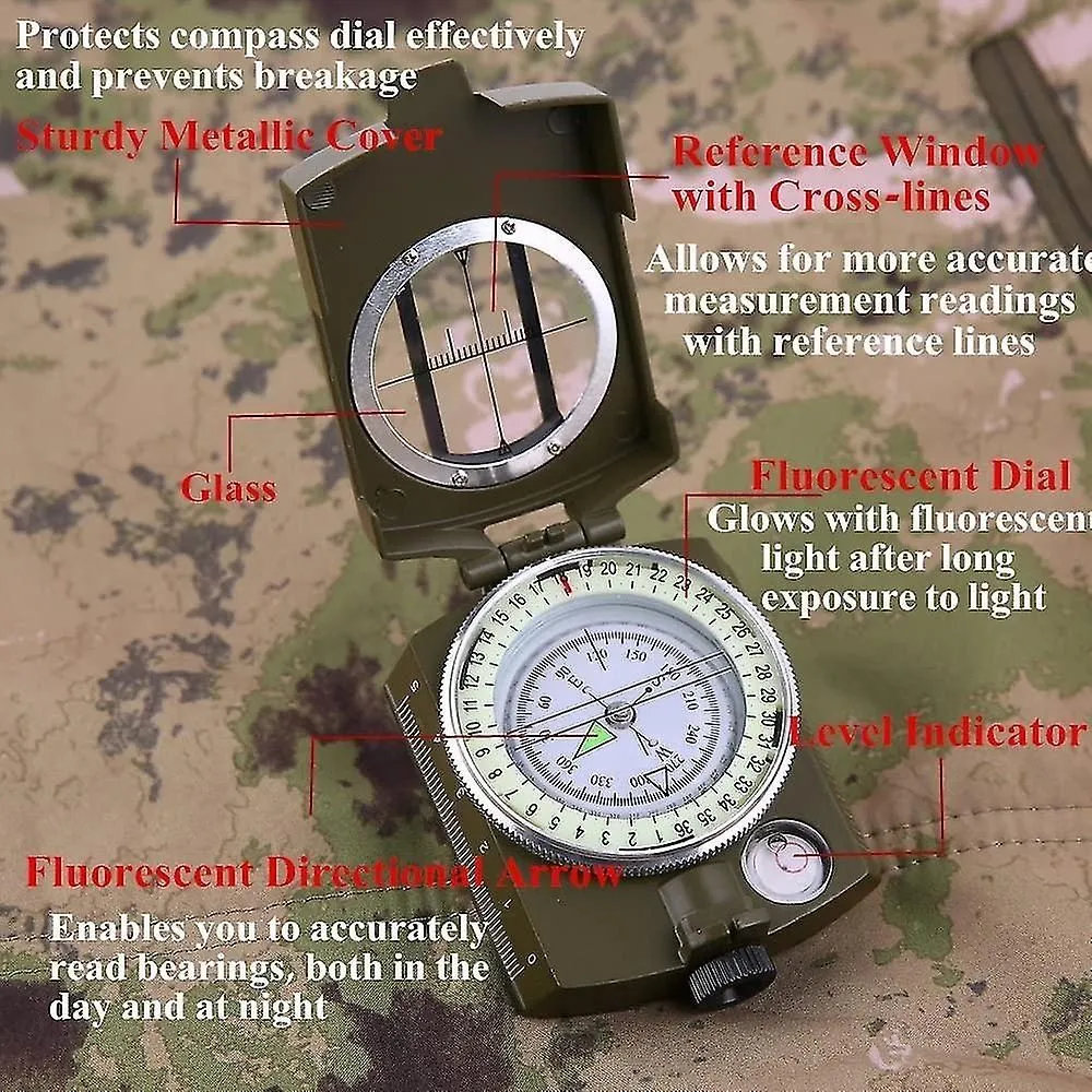 Military Compass Hiking With Carrying Bag Professional