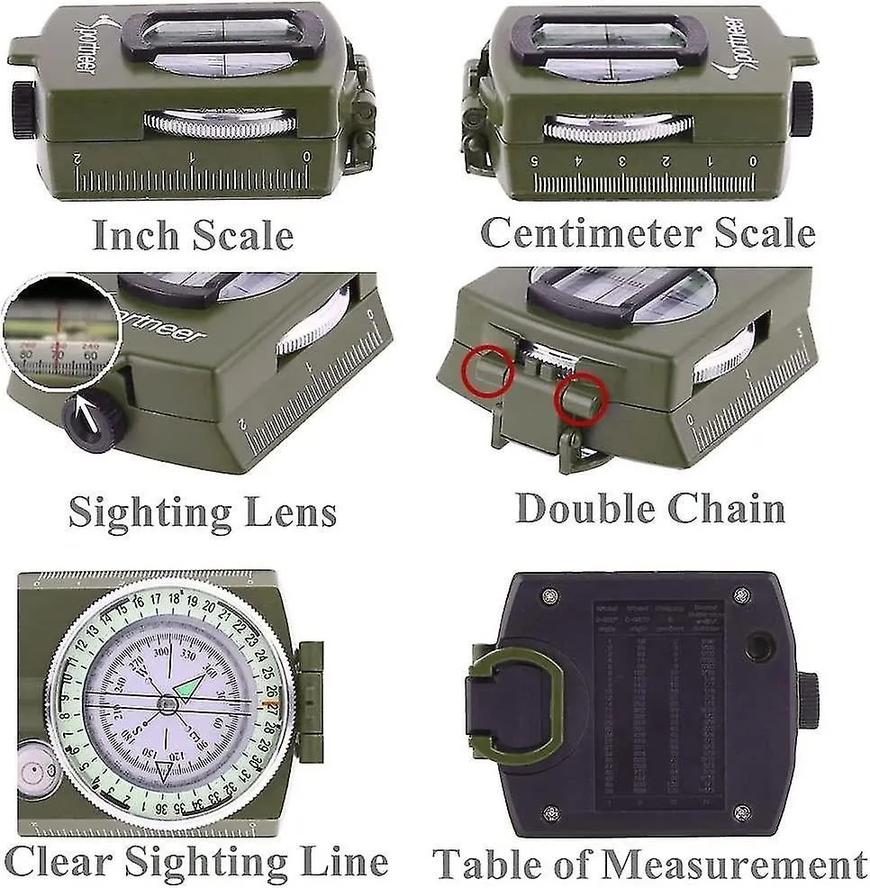Military Compass Hiking With Carrying Bag Professional