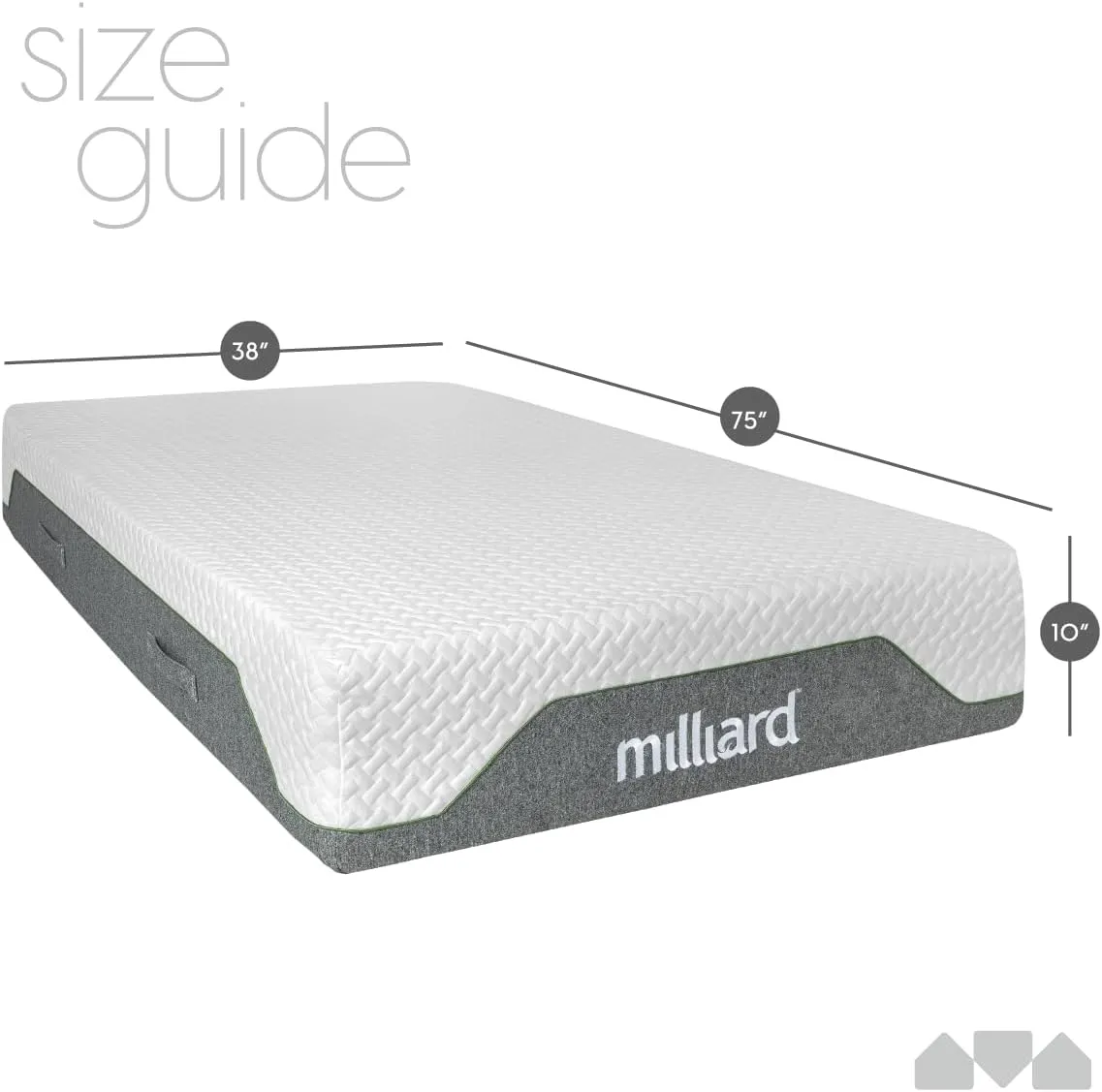 Milliard 10-Inch Memory Foam Twin Size Mattress, Pressure-Relieving - Firm Memory Foam Mattress, Best Mattress for Classic Comfort, Restful Sleep Mattress Firm - Soft Memory Foam Mattress