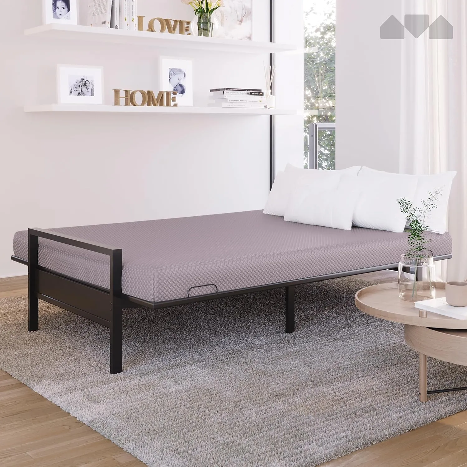 Milliard Memory Foam Futon Mattress – Full Size (Frame Not Included) (Grey)