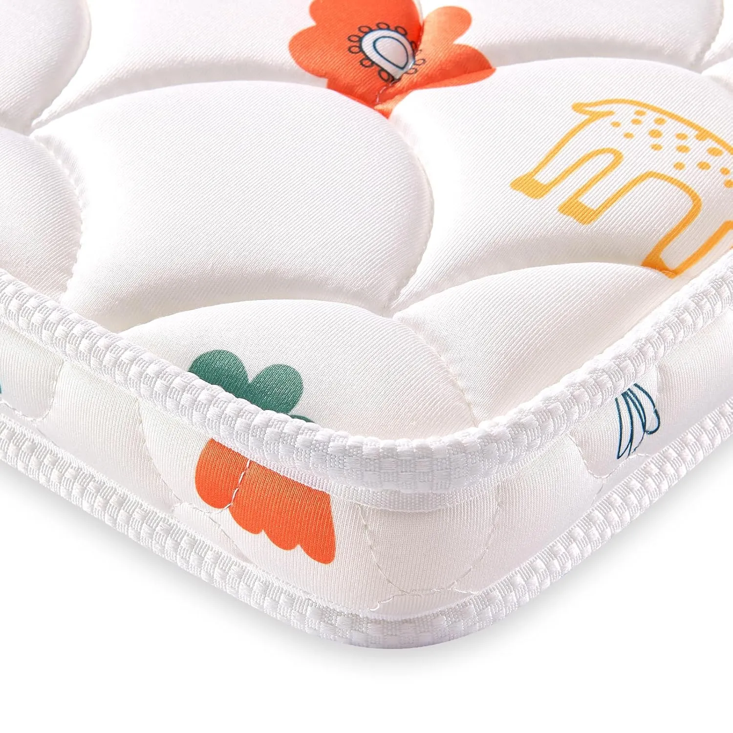 Mini Crib Mattress 38" x 24" x 4"- Firm Support and Comfort Premium Foam,Noiseless and Odorless,Hypoallergenic Mini Crib Mattress,Fits Mini and Portable Cribs,Dual Sided with Soft Breathable Fabric