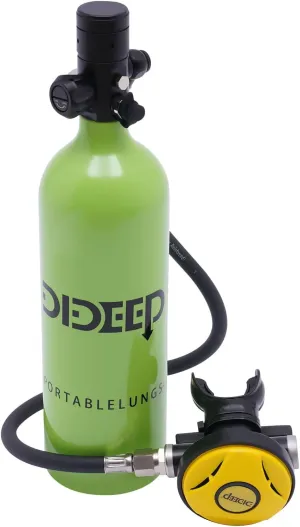 Mini Scuba Set,0.5L Scuba Diving Tank with Pump,4500 PSI Underwater Breathing Diving Tank Kit,Diving Snorkeling Ox-ygen Tank Breath Pump Equipment for Underwater Exploration
