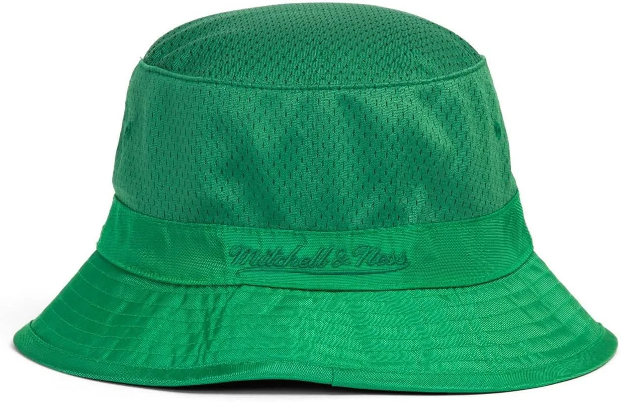 Mitchell & Ness Boston Celtics Tonal Jersey Mesh Bucket Hat - S/M Green