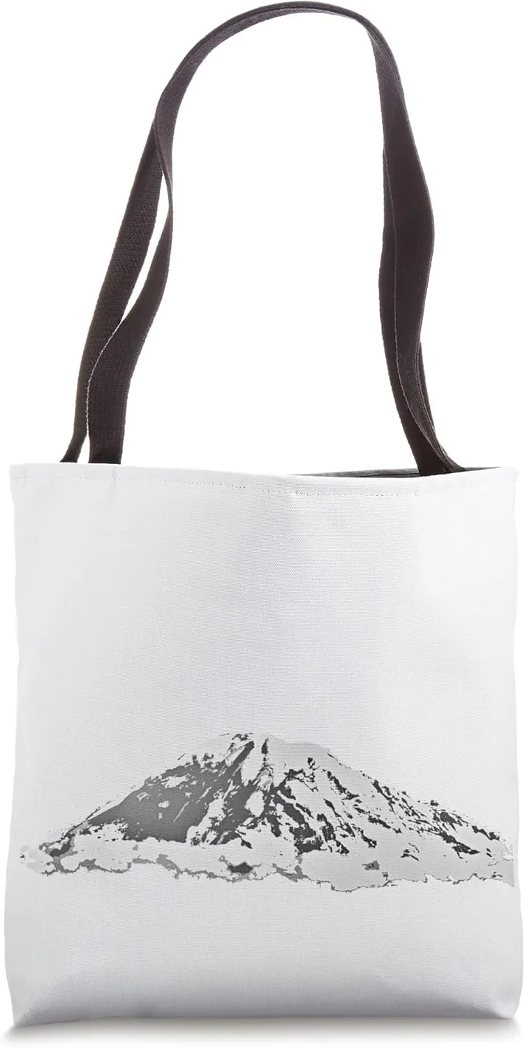 Mount Rainier and Compass Tote Bag