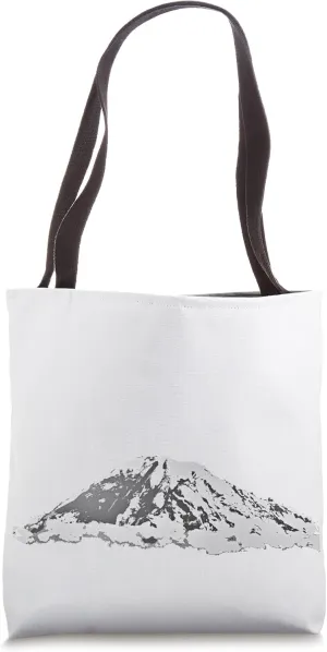 Mount Rainier and Compass Tote Bag