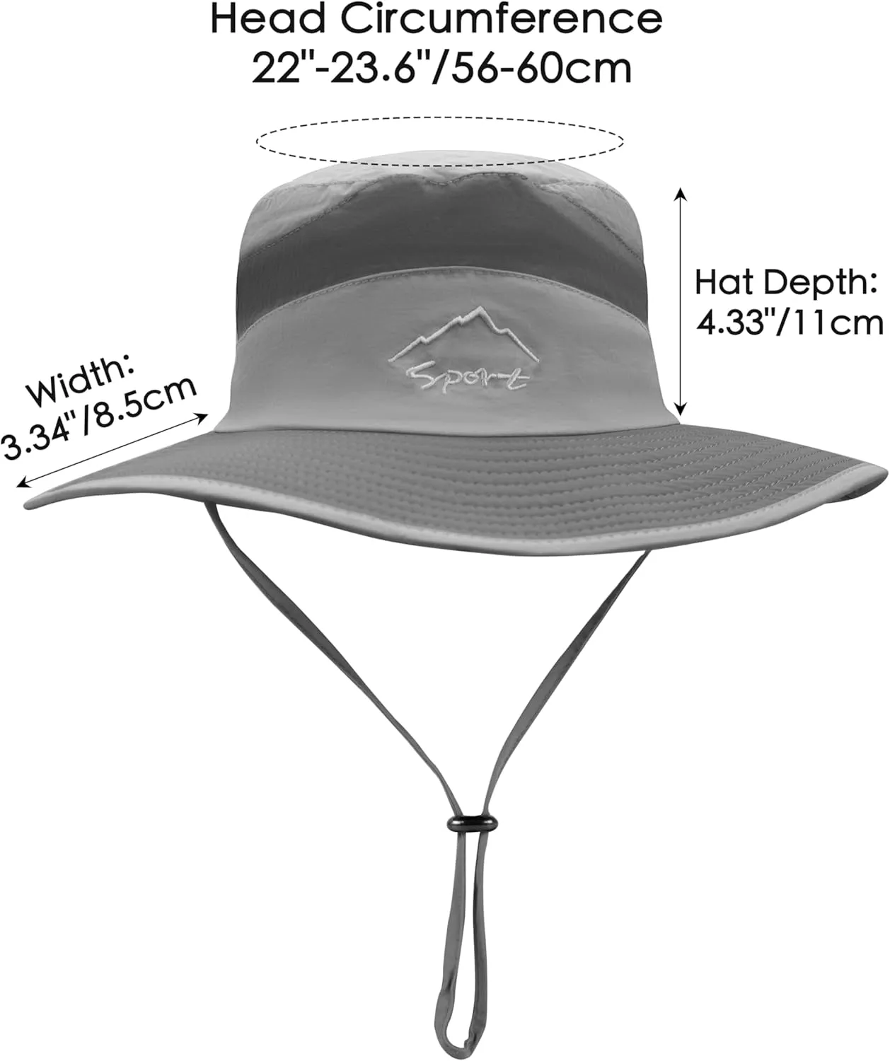 Muryobao Men's Sun Hats UV Protection Summer Hat Wide Brim UPF50 Fishing Boonie Hat Waterproof Packable Bucket Cap